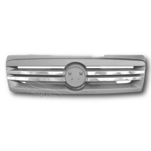 8149 | GRADE DO PARACHOQUE (CINZA) FIAT UNO (2009/...) MODELO ORIGINAL (COM FILET CROMADO)