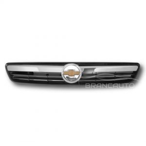 8191 | GRADE FRONTAL DO RADIADOR (CINZA) CORSA (2008/2012) / MONTANA (2008/2011) FRISO CROMADO EMBLEMA DOURADO